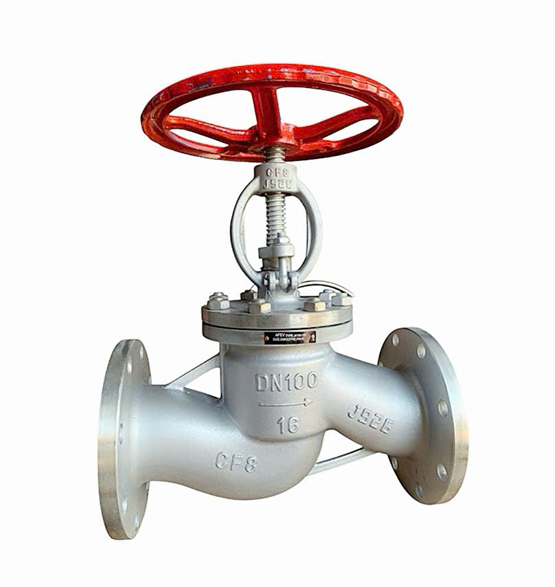 VAN CẦU HƠI INOX 304 MẶT BÍCH PN16 DN150