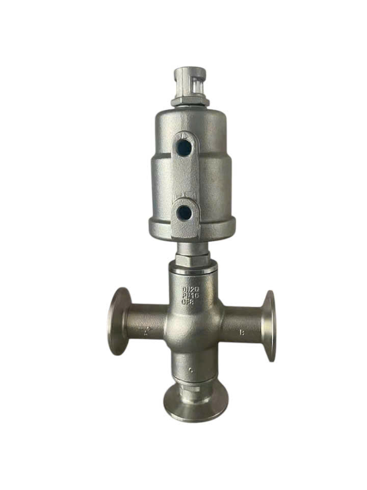 VAN GÓC 3 NGÃ INOX 304 KHÍ NÉN