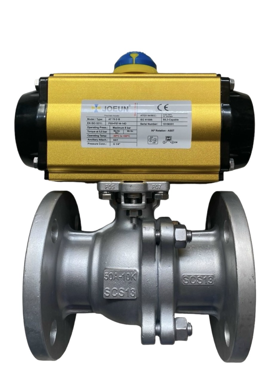 Van bi inox điều khiển khí nén