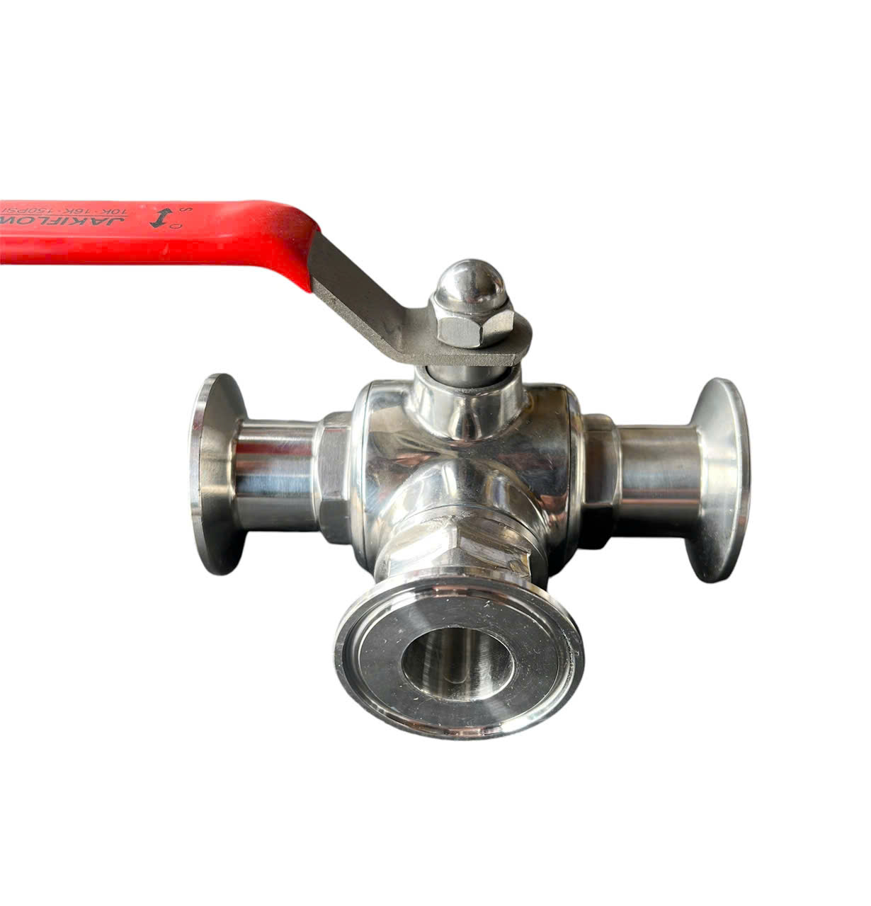 VAN BI 3 NGÃ ( CHỮ T ) INOX 316 VI SINH NỐI CLAMP TAY GẠT
